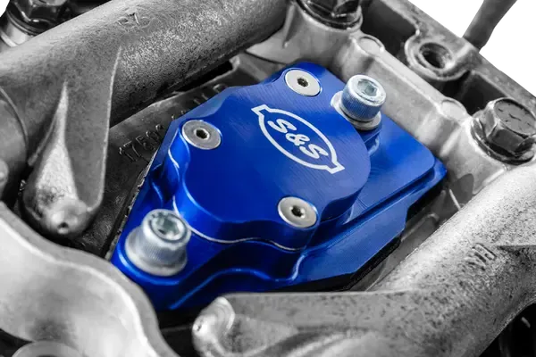 Respiradero de culata mecanizado S&S CYCLE HEAD BREATHER KIT - TC 99-17 - BILLET BLUE Respiradero de culata mecanizado S&S CYCLE HEAD BREATHER KIT - TC 99-17 - BILLET BLUE