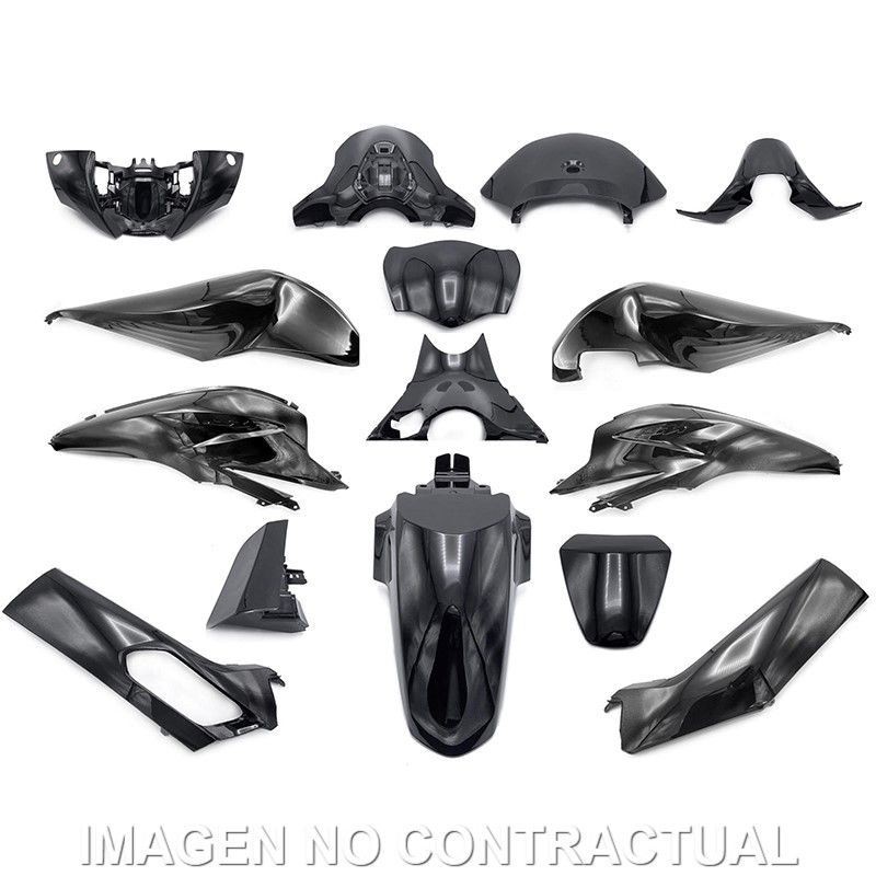 KIT PLASTICOS HERT HONDA PCX 125  2012 NEGRO BRILLO