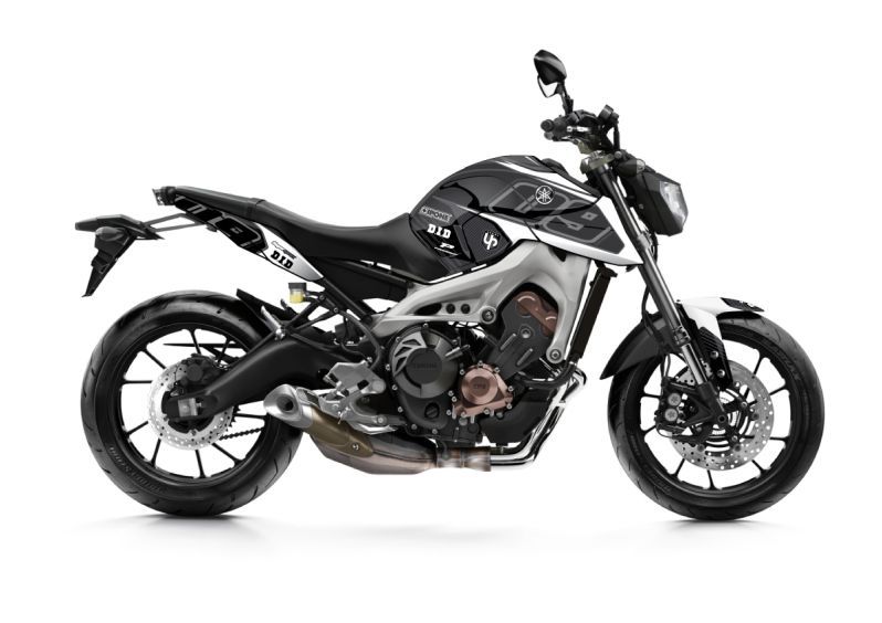 Vinilos KIT DECO UP MAXIMIZE NEGRO-BLANCO YAMAHA MT09 2015-2016