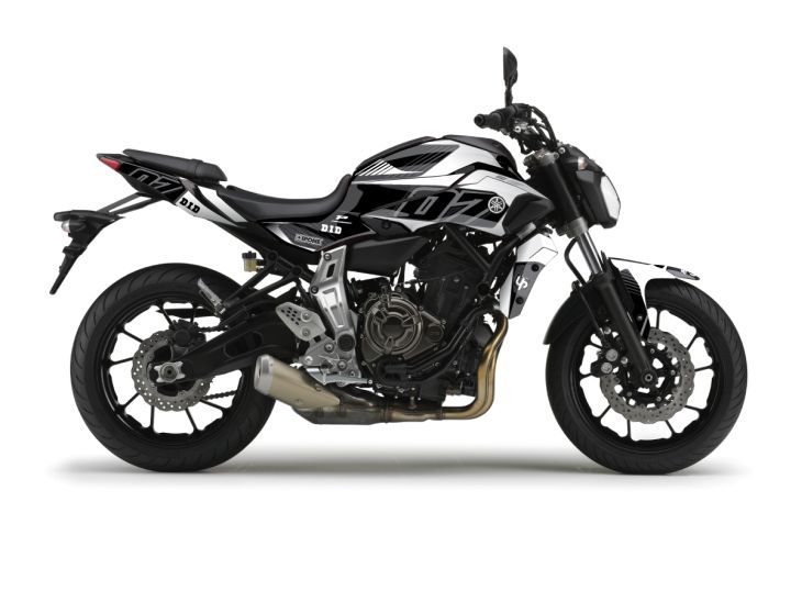 Vinilos KIT DECO UP MAXIMIZE NEGRO-BLANCO YAMAHA MT07 2014-2017