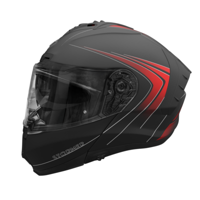 Casco Modular Stormer Blow Negro / Rojo
