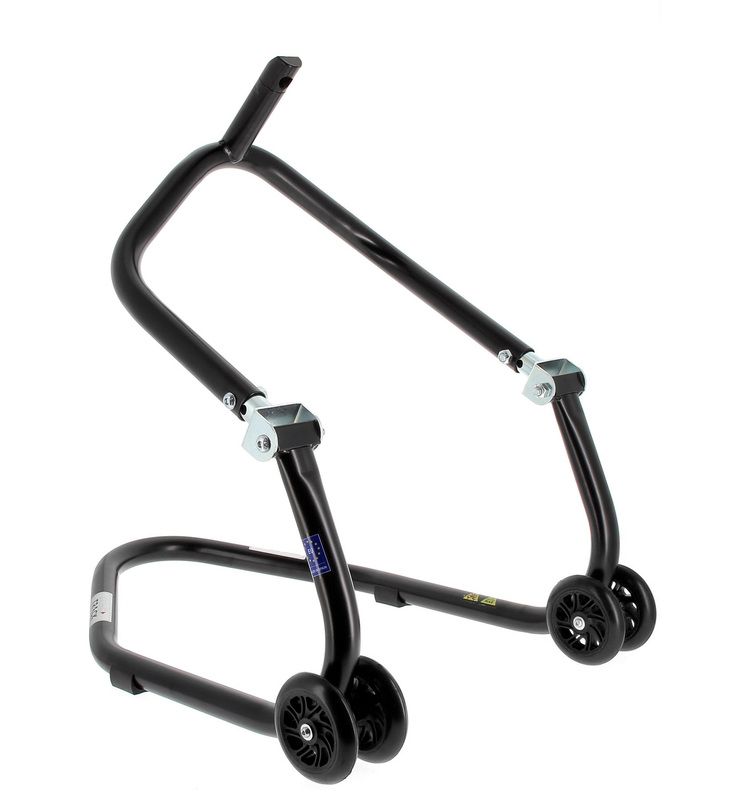 Caballete delantero al chasis BIHR Home Track color negro mate y ruedas negras