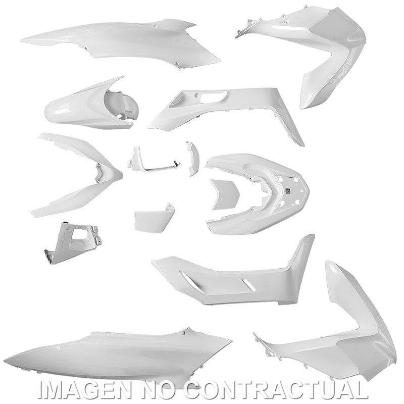 KIT PLASTICOS HONDA PCX 125 15 PZAS BLANCO FRIO PERLADO