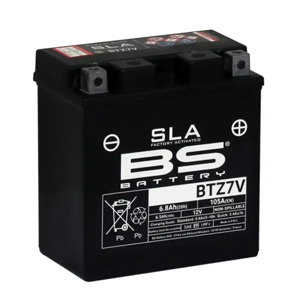 Baterías SLA AGM activadas de fábrica y sin mantenimiento BS BATTERY BATTERY BS BTZ7V SLA para Yamaha N-Max / X-Max