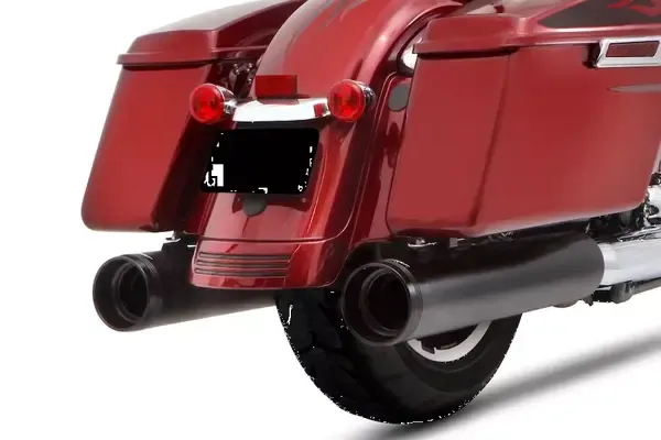 Silenciadores slip-on DBX45 de 4,5 Silenciadores slip-on DBX45 de 4,5" para HD Touring RINEHART RACING MUFFLERS 4.5" DBX45 SLIP-ONS - FLH 17-UP - MIDNIGHT/BLACK