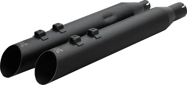 Silenciadores HP-Plus® Slip-On KHROME WERKS MUFFLER 4.0" M8 SLASH UP BLACK para Harley Davidson Road / Street / Electra / Glide