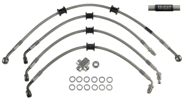 Latiguillos de freno hidráulico trenzados en acero Varioflex Trw para Kawasaki Z H2