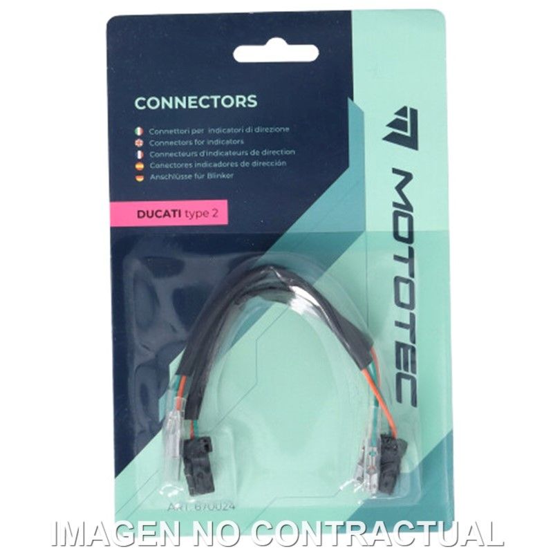 PAR DE CONECTORES MOTOTEC PARA INTERMITENTES DUCATI (TIPO 2)