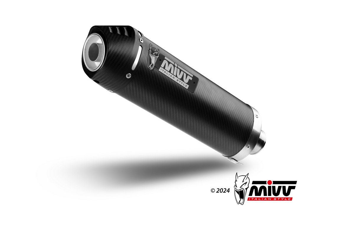 SILENCIADOR MIVV OVAL NEGRO-ACERO INOXIDABLE BENELLI LEONCINO 500 2017-2025