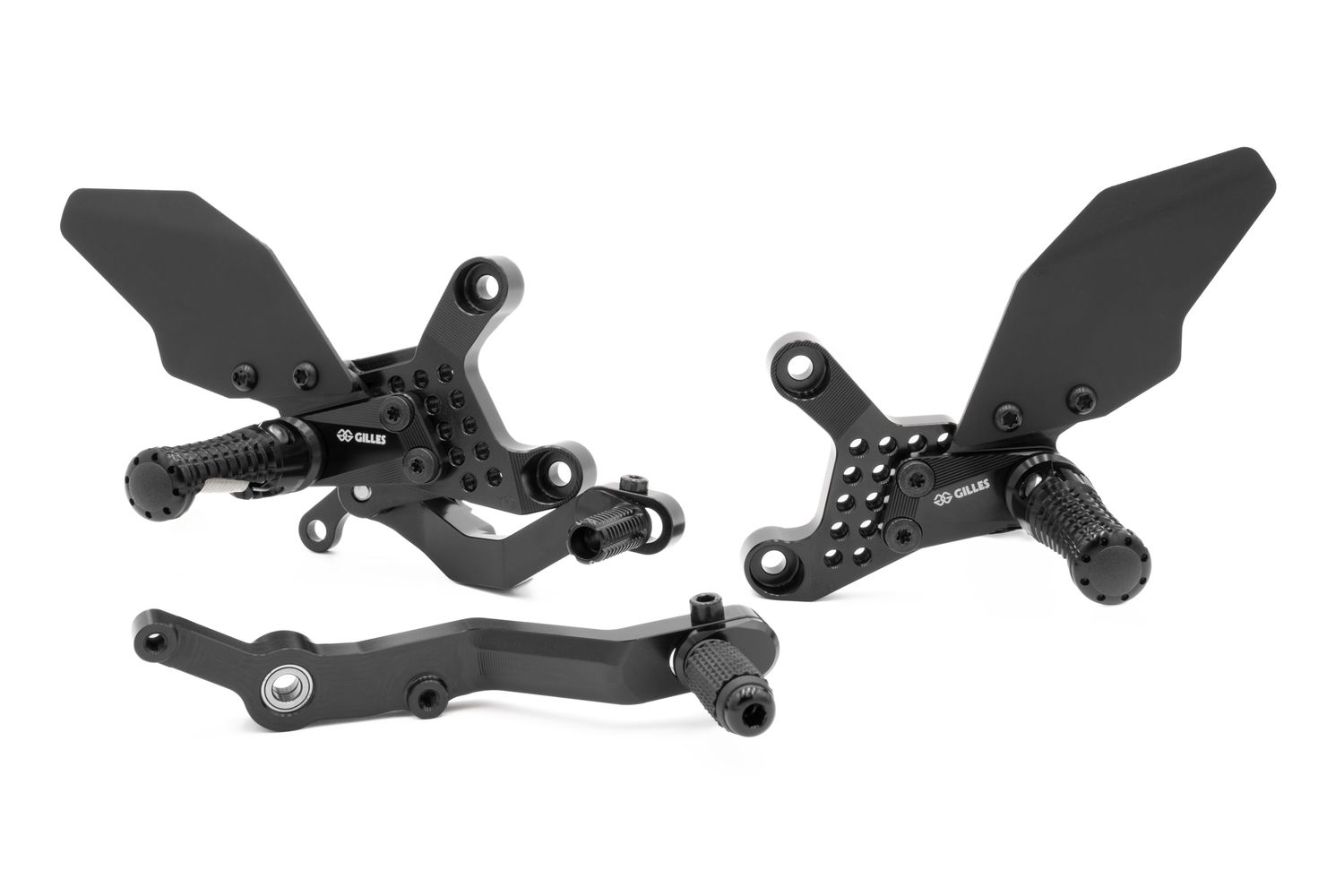 Estriberas GILLES TOOLING YAMAHA YZF-R9 2025 - ADJUSTABLE REARSET AS31GT3 BLACK