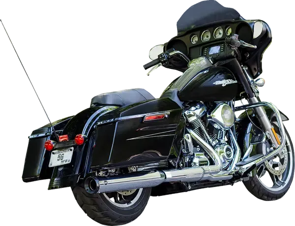 Escape S&S CYCLE MUFFLER KIT 2-1 FOR OEM EU HEADER - 4 Escape S&S CYCLE MUFFLER KIT 2-1 FOR OEM EU HEADER - 4" - M8 17-UP - HARLEY DAVIDSON - CHROME