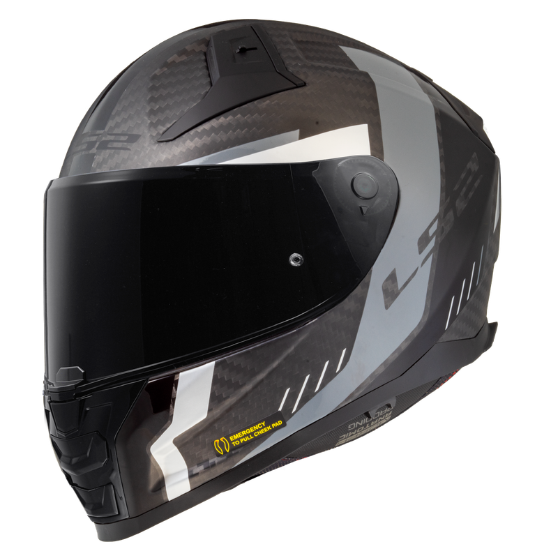 Casco Integral LS2 FF811 Vector II Carbon GRID Negro Gris Mate