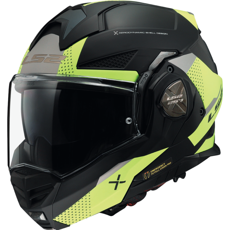 Casco Modular LS2 FF901 Advant X Oblivion Negro/Amarillo H-V Mate