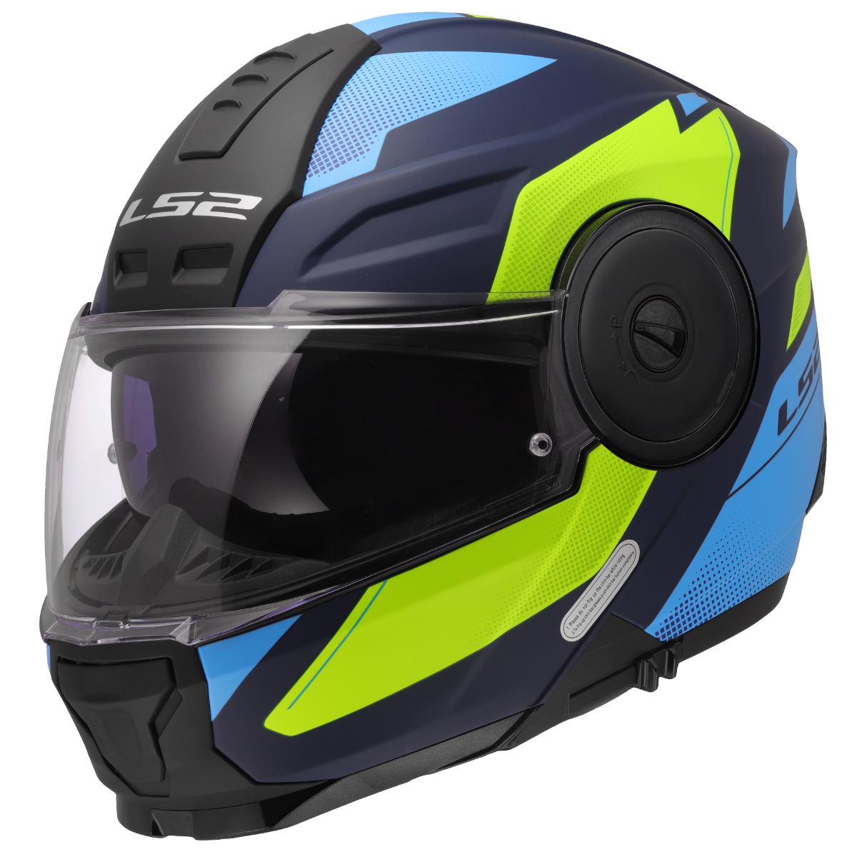 Casco Modular LS2 FF902 SCOPE II DURIA Azul/Amarillo mate