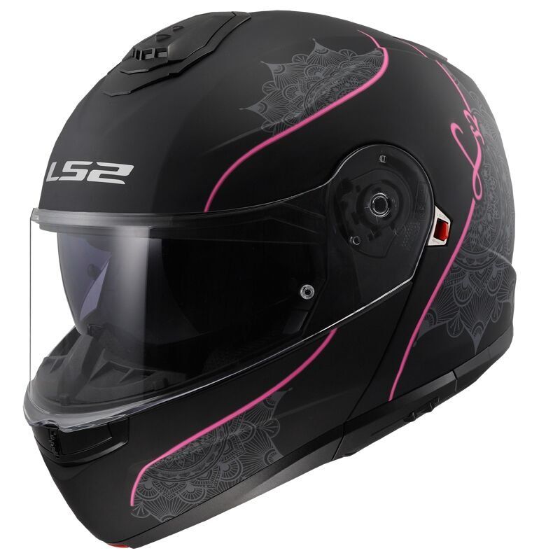 Casco Modular LS2 FF908 Strobe II Lux Negro Rosa mat
