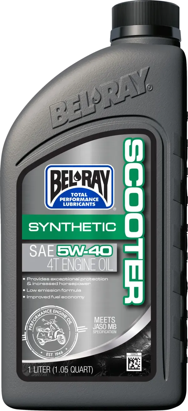 Aceite sintético para scooter BEL-RAY SYNTHETIC SCOOTER 5W40