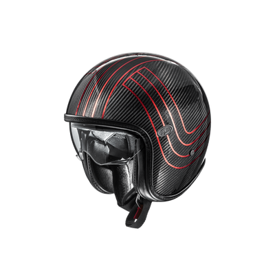Premier Helmets Vintage Platinum ED. Carbon EX Red Chromed