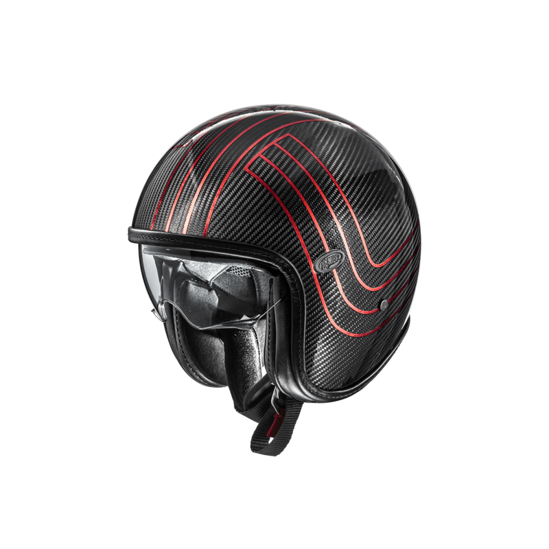 Premier Helmets Vintage Platinum ED. Carbon EX Red Chromed