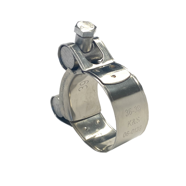 Abrazadera para escape Diámetro área de fijación
56 mm - 59 mm (2,20 Abrazadera para escape Diámetro área de fijación
56 mm - 59 mm (2,20" - 2,32")