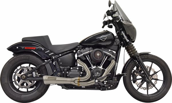 Sistema de escape 2-en-1 Ripper corto BASSANI XHAUST Exhaust 2:1 Road Rage 2 Ripper Short 49C SS M8 Softail
