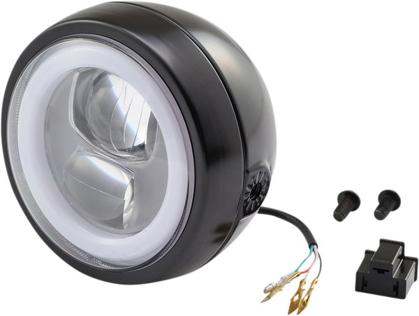 Foco delantero encapsulado homologado. DAYTONA LED HDLGHT CAPSULE120 SIDE BK