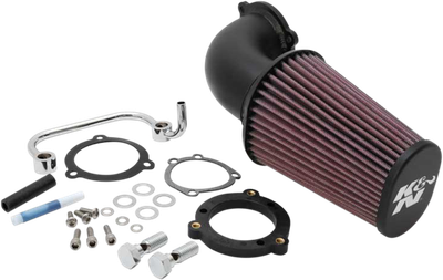 Sistema de admisión Aircharger® con kit de tubo de admisión de aluminio doblado con mandril para HD 07-19 XL