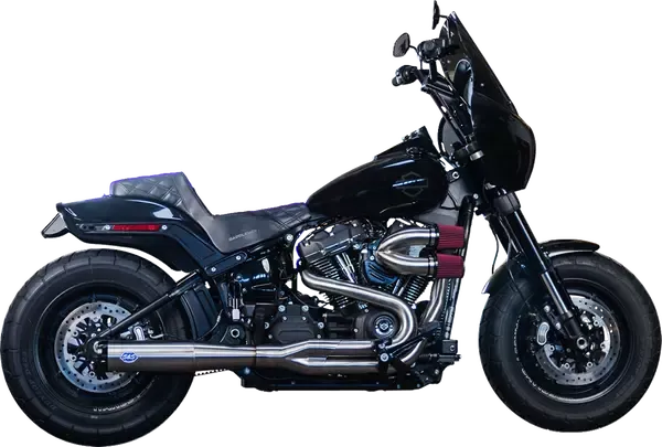 Sistema de escape S&S CYCLE Exhuast Superstreet 2:1 Brushed SS R/O M8 Harley Davidson Softail 2018-24