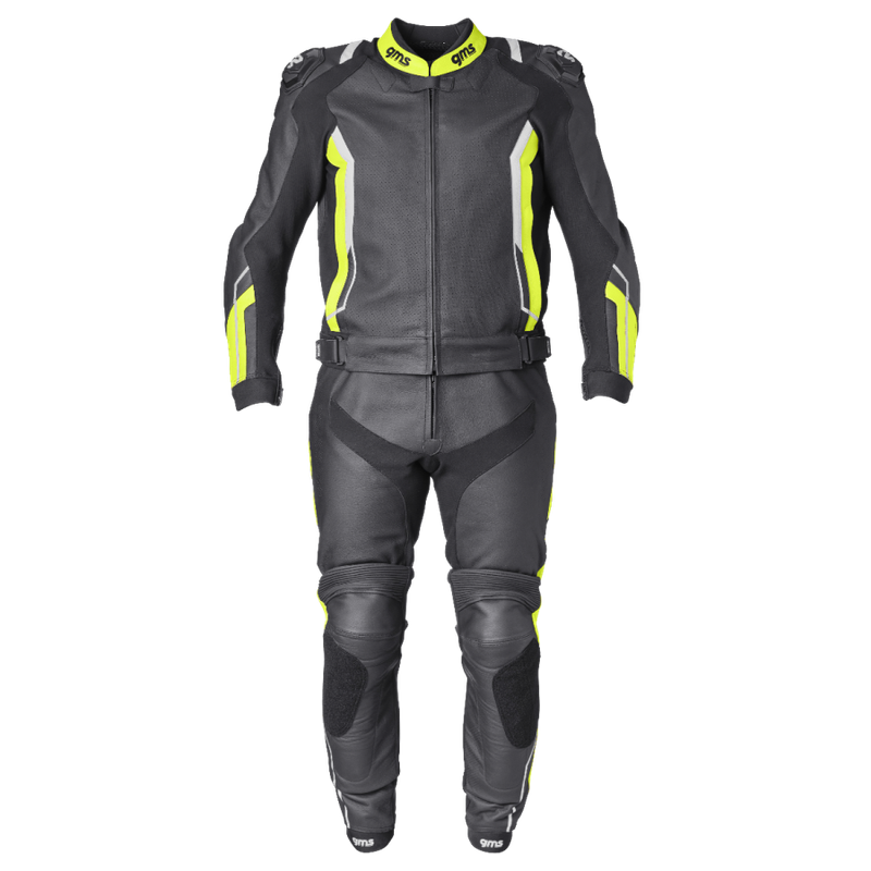 Mono Gms GR-1 2PC LEATHER SUIT BLACK/YELLOW/WHITE Mono Gms GR-1 2PC LEATHER SUIT BLACK/YELLOW/WHITE
