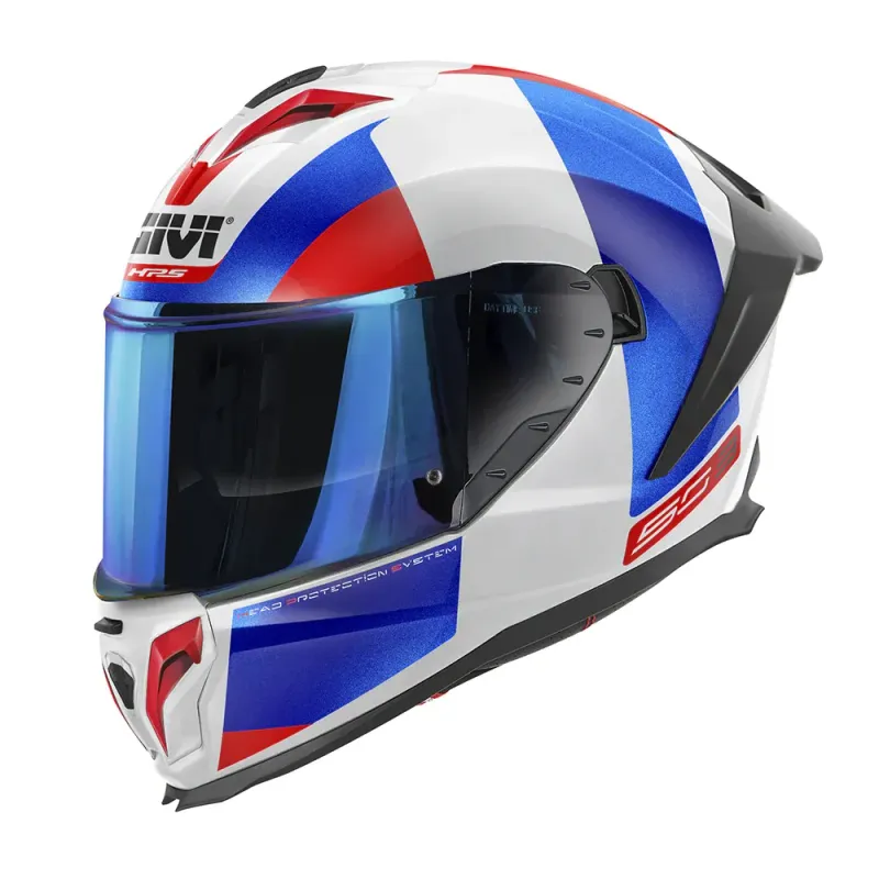 GIVI CASCO FULL H503 VISION WHITE BLUE RED - VNWL
