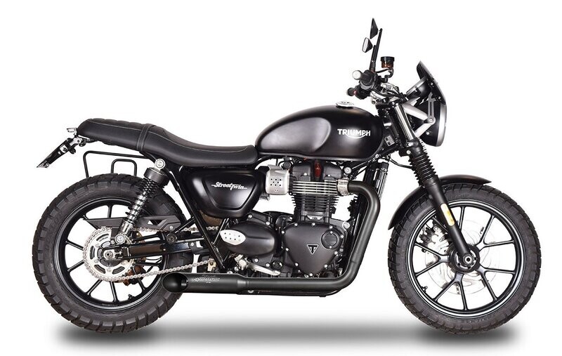 Sistema de escape completo Hot Road SPARK TRIUMPH BONNEVILLE 1200 T120 ABS HROD BK Homologado Sistema de escape completo Hot Road SPARK TRIUMPH BONNEVILLE 1200 T120 ABS HROD BK Homologado