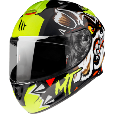 Mt Helmets TARGO CRAZYDOG G3 GLOSS FLUOR YELLOW