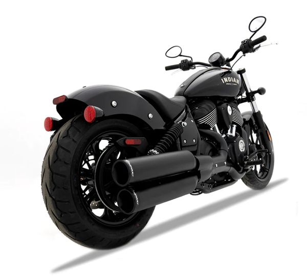 Silenciadores Slip-On Indian Chief de 4 Silenciadores Slip-On Indian Chief de 4" RINEHART RACING MUFFLER 4" CHIEF BK 2020-2025