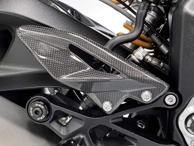 DUCABIKE CRB90L - PROTECTORES DE TALÓN DE CARBONO BRILLANTE TRIUMPH STREET TRIPLE