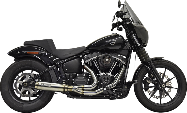 Sistema de escape Bassani 1S77SS Super Bike 2 en 1 con silenciador de 4 ″ - Acero inoxidable para modelos Harley M8 Softail