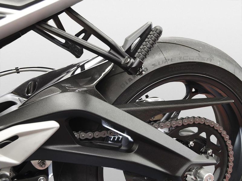 DUCABIKE CRB89L - GUARDABARROS TRASERO DE CARBONO BRILLANTE TRIUMPH STREET TRIPLE