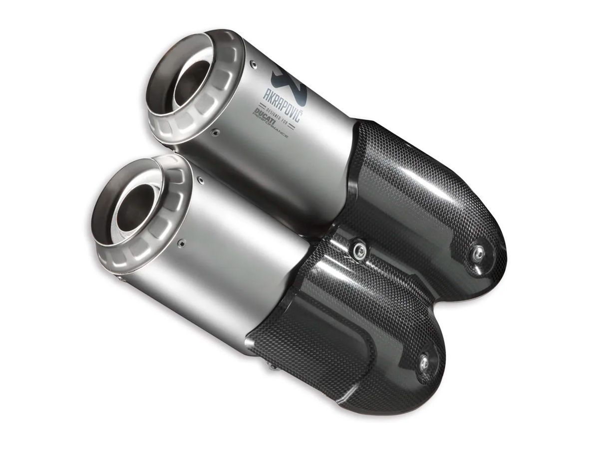 PAREJA DE SILENCIADORES AKRAPOVIC TITANIO DUCATI SUPERSPORT 950/S 21-23 OFICIAL DUCATI PAREJA DE SILENCIADORES AKRAPOVIC TITANIO DUCATI SUPERSPORT 950/S 21-23 OFICIAL DUCATI