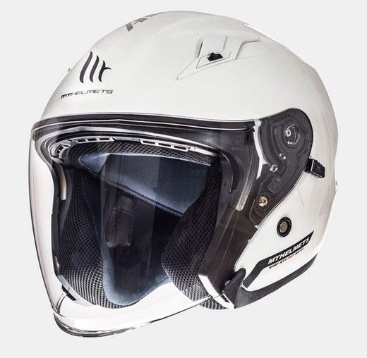 Casco Jet MT Avenue SV Solid Gloss Blanco