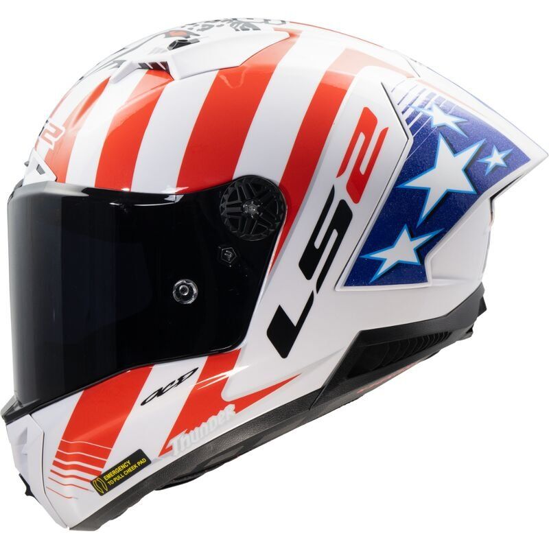 Casco Integral LS2 FF805 Thunder GP AERO Carbon Recplica BAZ