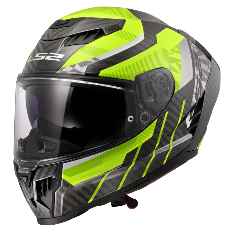 Casco Integral LS2 FF807 DRAGON TRAX Carbono/Amarillo
