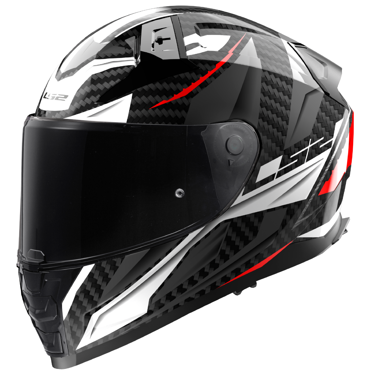 Casco Integral LS2 FF811 Vector II Carbon SAVAGE Blanco Rojo Gris