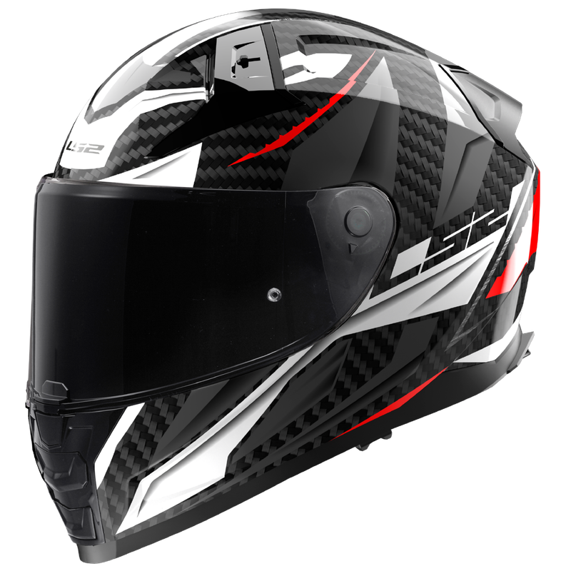 Casco Integral LS2 FF811 Vector II Carbon SAVAGE Blanco Rojo Gris