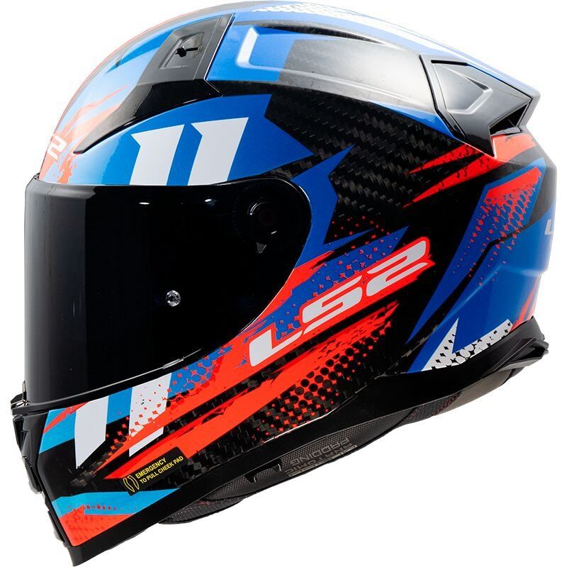 Casco Integral LS2 FF811 Vector II Gloss Carbon TANTIC Rojo/Azul