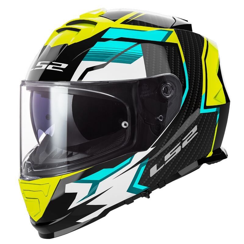Casco integral LS2 FF800 Storm II Tracker Negro H-V Amarillo