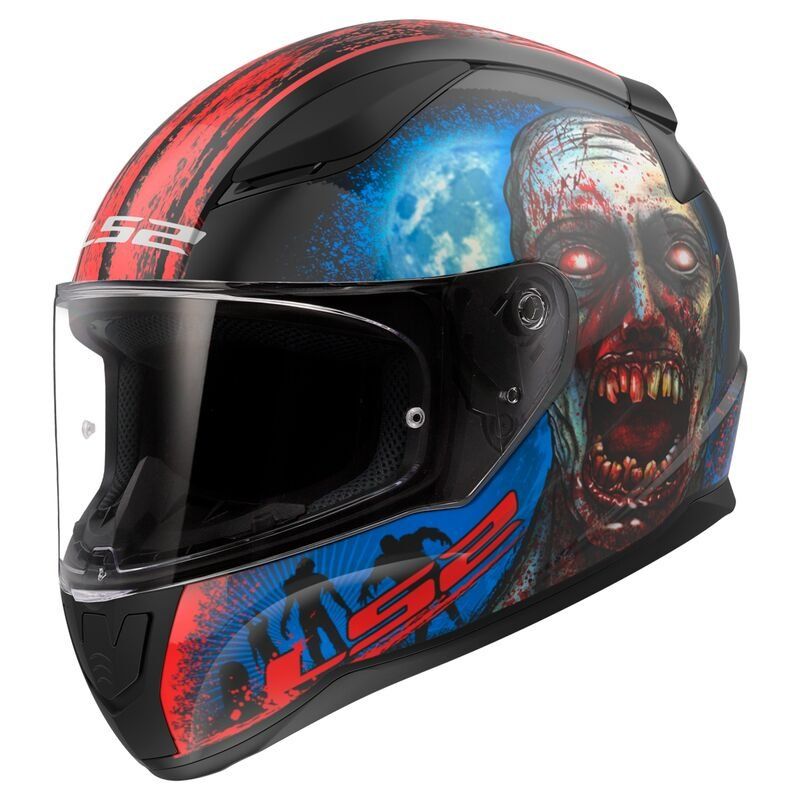 Casco Integral LS2 FF353 Rapid II Zombie Negro Rojo