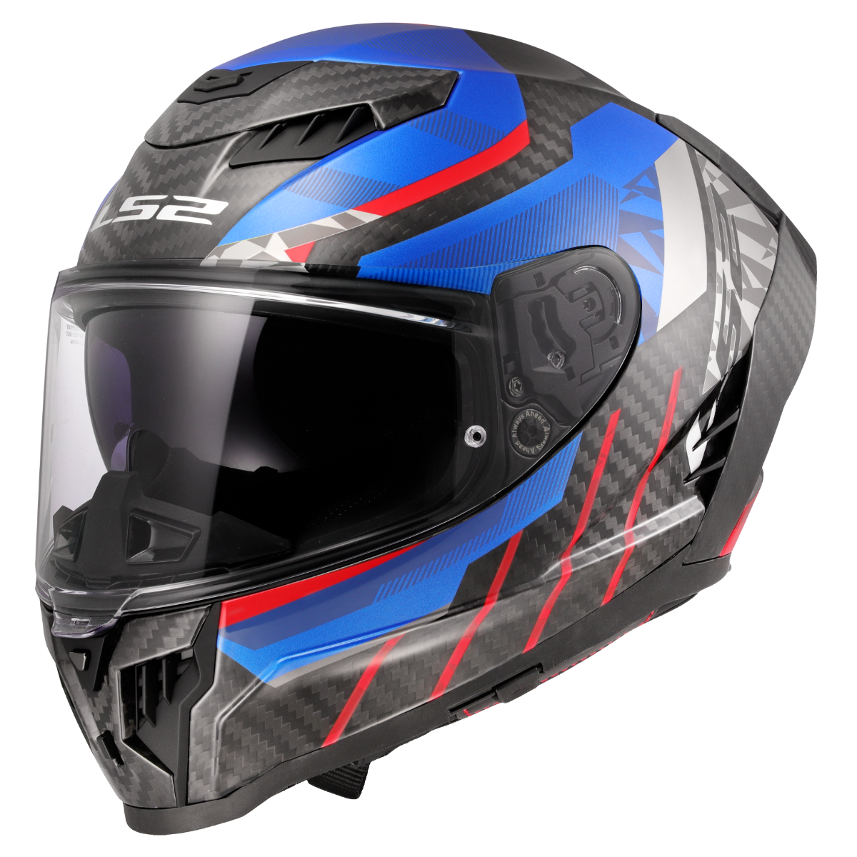 Casco Integral LS2 FF807 DRAGON TRAX Carbono/Azul/Rojo
