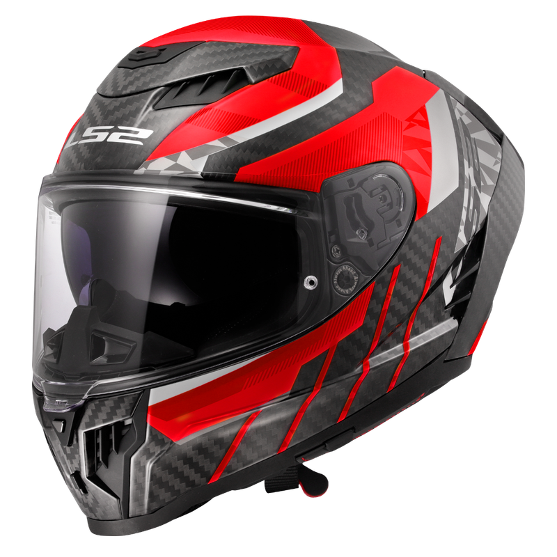 Casco Integral LS2 FF807 DRAGON TRAX Carbono/Rojo