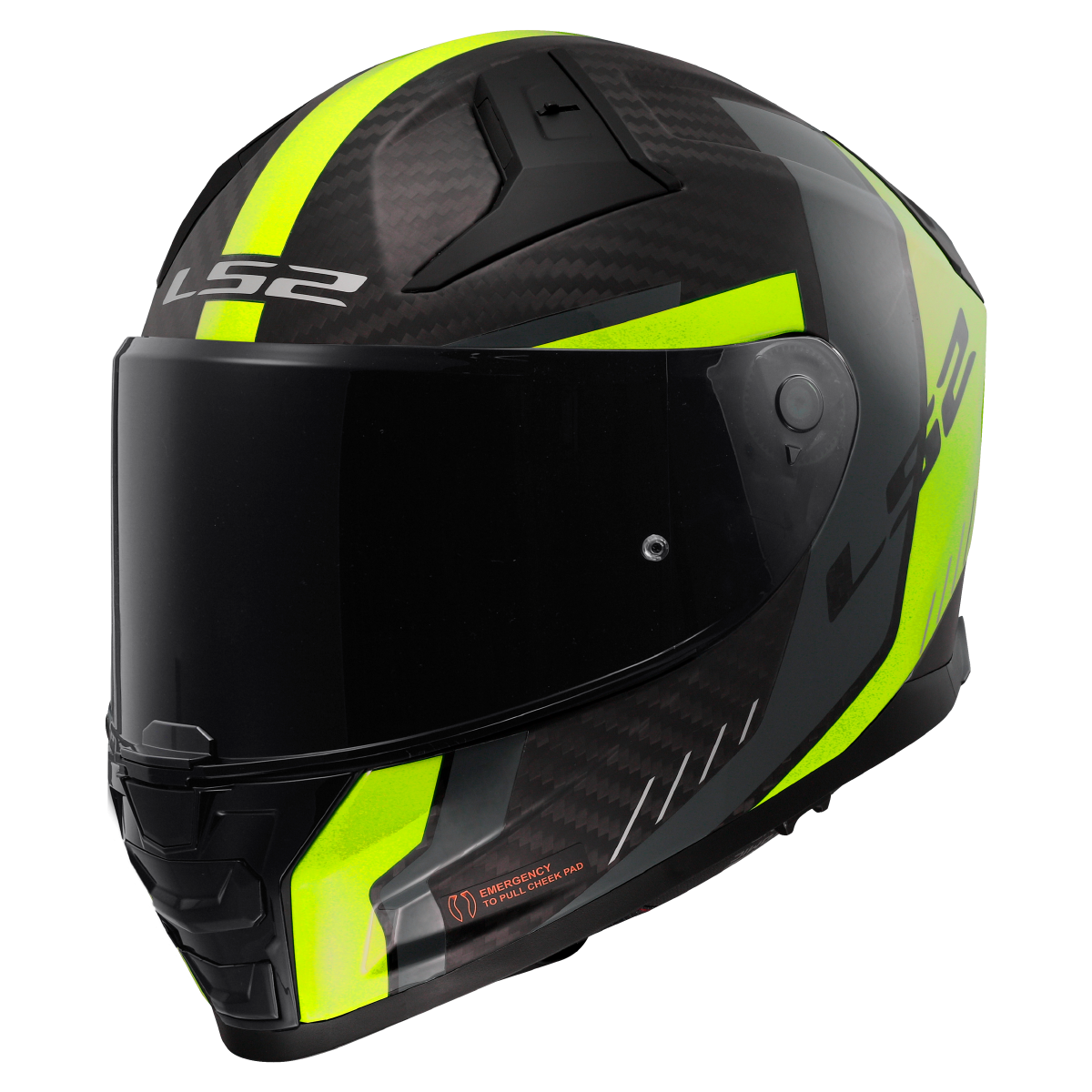 Casco Integral LS2 FF811 Vector II Carbon GRID H-V amarillo mate