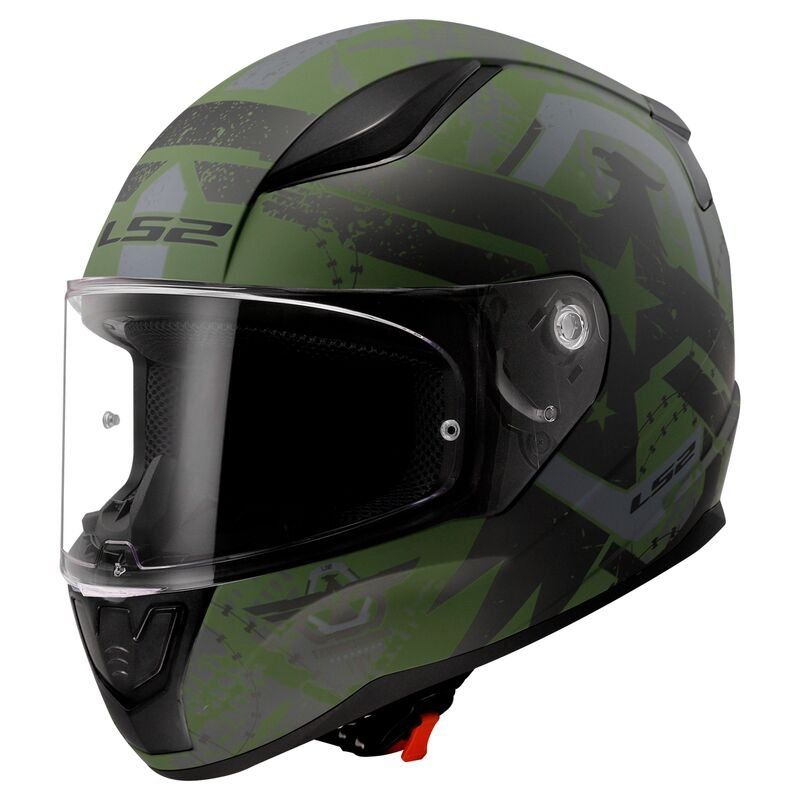 Casco Integral LS2 FF353 Rapid II Thunderbirds Verde Militar mate