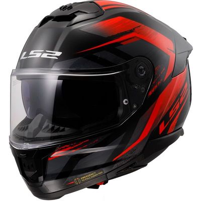 Casco integral LS2 FF808 Stream II Fury Negro Rojo