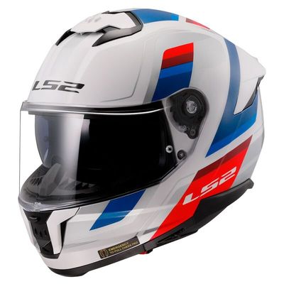 Casco integral LS2 FF808 Stream II Vintage Blanco Azul Rojo